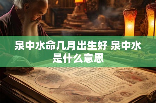 泉中水命几月出生好 泉中水是什么意思
