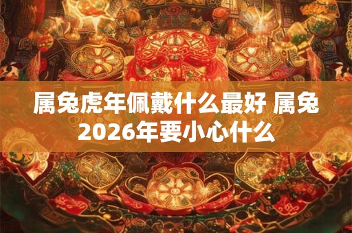 属兔虎年佩戴什么最好 属兔2026年要小心什么 属兔虎年佩戴什么最好 属兔2026年要小心什么
