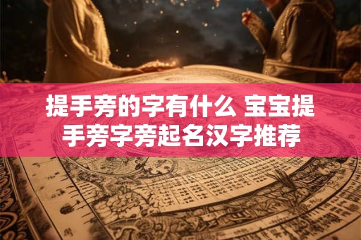 提手旁的字有什么 宝宝提手旁字旁起名汉字推荐