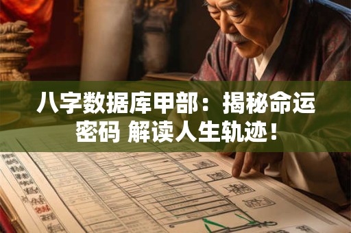 八字数据库甲部：揭秘命运密码 解读人生轨迹！