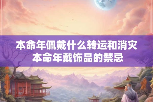 本命年佩戴什么转运和消灾 本命年戴饰品的禁忌 本命年佩戴什么转运和消灾 本命年戴饰品的禁忌