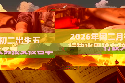 2026年闰二月初二出生五行缺火男孩女孩名字 2026年闰二月初二出生五行缺火男孩女孩名字