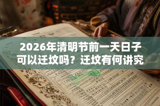 2026年清明节前一天日子可以迁坟吗？迁坟有何讲究和忌讳？