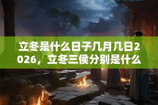 立冬是什么日子几月几日2026,立冬三侯分别是什么? 立冬是什么日子几月几日2026,立冬三侯分别是什么?