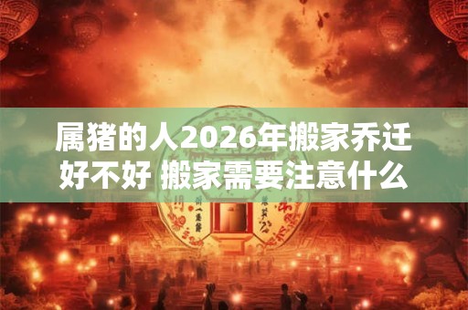 属猪的人2026年搬家乔迁好不好 搬家需要注意什么