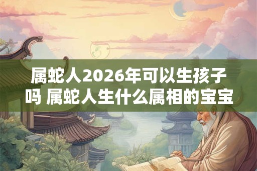 属蛇人2026年可以生孩子吗 属蛇人生什么属相的宝宝最好