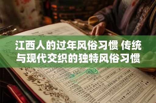 江西人的过年风俗习惯 传统与现代交织的独特风俗习惯 江西人的过年风俗习惯 传统与现代交织的独特风俗习惯