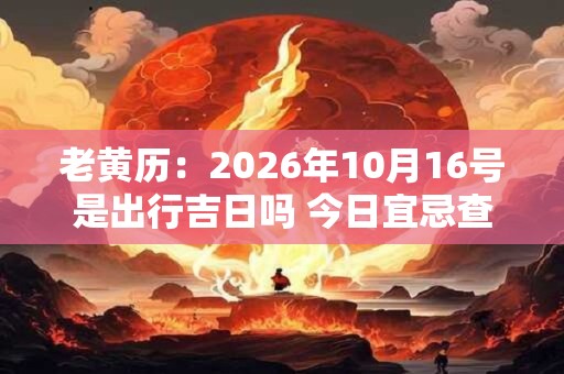 老黄历:2026年10月16号是出行吉日吗 今日宜忌查询 老黄历:2026年10月16号是出行吉日吗 今日宜忌查询