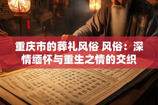 重庆市的葬礼风俗 风俗：深情缅怀与重生之情的交织