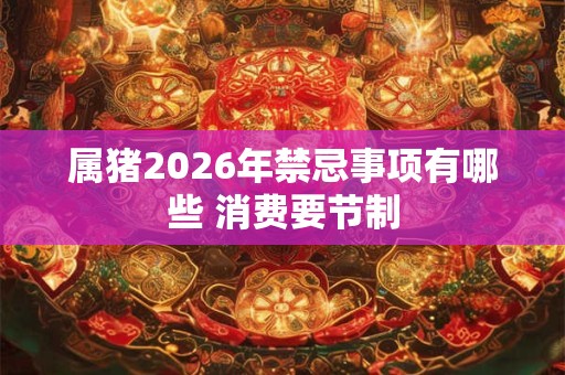 属猪2026年禁忌事项有哪些 消费要节制