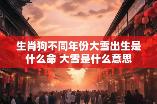 生肖狗不同年份大雪出生是什么命 大雪是什么意思 生肖狗不同年份大雪出生是什么命 大雪是什么意思
