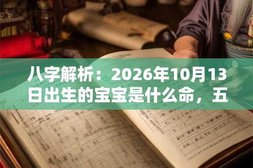 八字解析：2026年10月13日出生的宝宝是什么命，五行缺什么