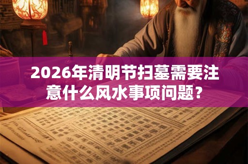 2026年清明节扫墓需要注意什么风水事项问题？