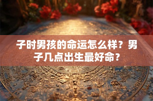 子时男孩的命运怎么样？男子几点出生最好命？