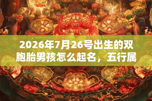 2026年7月26号出生的双胞胎男孩怎么起名,五行属什么 2026年7月26号出生的双胞胎男孩怎么起名,五行属什么