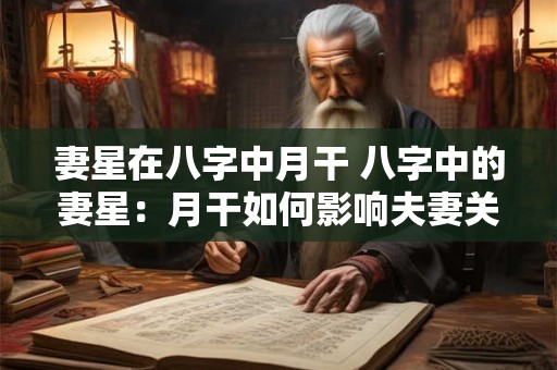 妻星在八字中月干 八字中的妻星:月干如何影响夫妻关系 妻星在八字中月干 八字中的妻星:月干如何影响夫妻关系