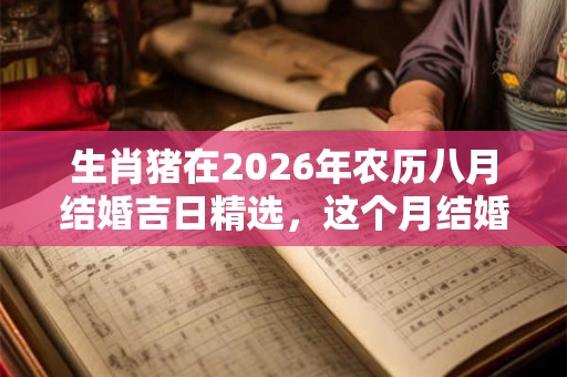 生肖猪在2026年农历八月结婚吉日精选,这个月结婚好不好? 生肖猪在2026年农历八月结婚吉日精选,这个月结婚好不好?