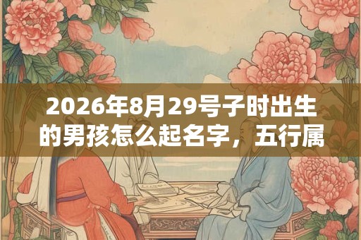 2026年8月29号子时出生的男孩怎么起名字,五行属什么 2026年8月29号子时出生的男孩怎么起名字,五行属什么