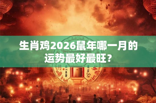 生肖鸡2026鼠年哪一月的运势最好最旺? 生肖鸡2026鼠年哪一月的运势最好最旺?