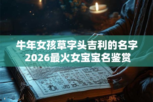 牛年女孩草字头吉利的名字 2026最火女宝宝名鉴赏