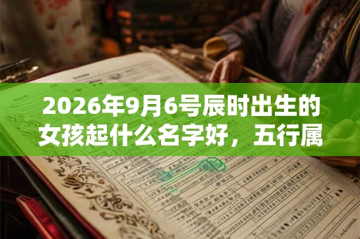 2026年9月6号辰时出生的女孩起什么名字好，五行属什么