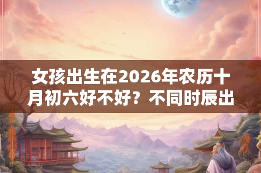 女孩出生在2026年农历十月初六好不好？不同时辰出生的命运如何？