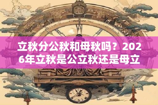 立秋分公秋和母秋吗？2026年立秋是公立秋还是母立秋？