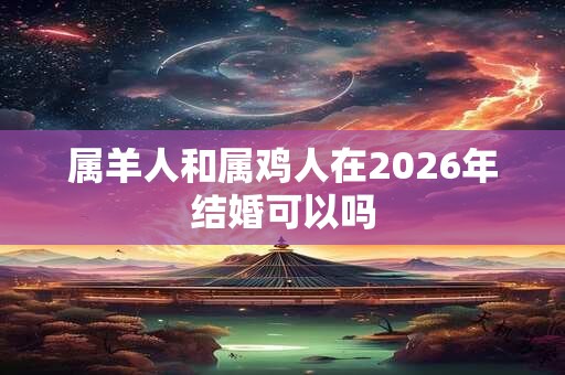 属羊人和属鸡人在2026年结婚可以吗 属羊人和属鸡人在2026年结婚可以吗