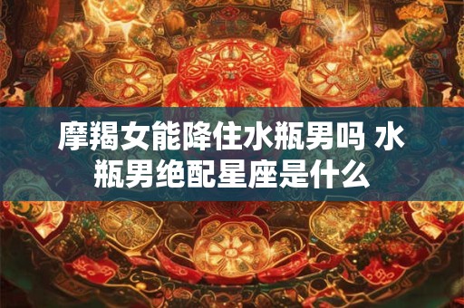 摩羯女能降住水瓶男吗 水瓶男绝配星座是什么