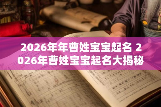 2026年年曹姓宝宝起名 2026年曹姓宝宝起名大揭秘! 2026年年曹姓宝宝起名 2026年曹姓宝宝起名大揭秘!