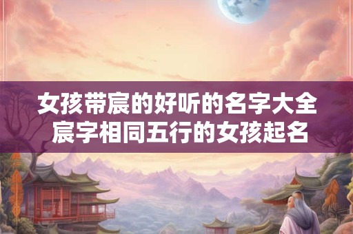 女孩带宸的好听的名字大全 宸字相同五行的女孩起名 女孩带宸的好听的名字大全 宸字相同五行的女孩起名