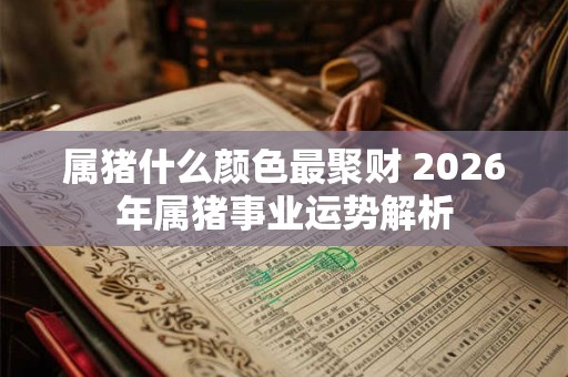 属猪什么颜色最聚财 2026年属猪事业运势解析 属猪什么颜色最聚财 2026年属猪事业运势解析