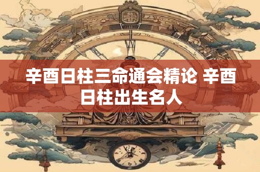辛酉日柱三命通会精论 辛酉日柱出生名人