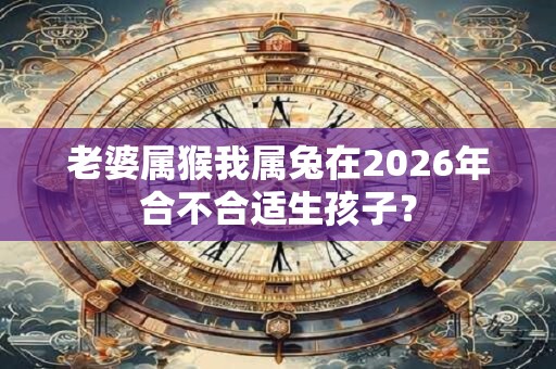 老婆属猴我属兔在2026年合不合适生孩子? 老婆属猴我属兔在2026年合不合适生孩子?
