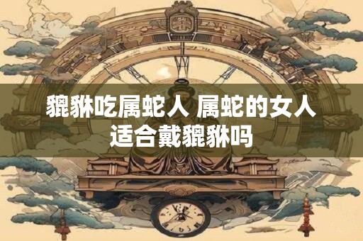 貔貅吃属蛇人 属蛇的女人适合戴貔貅吗