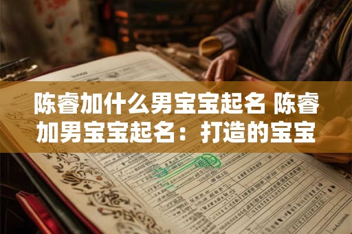 陈睿加什么男宝宝起名 陈睿加男宝宝起名：打造的宝宝名字