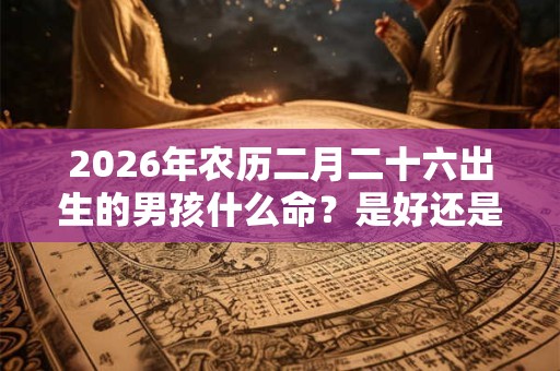 2026年农历二月二十六出生的男孩什么命？是好还是坏？