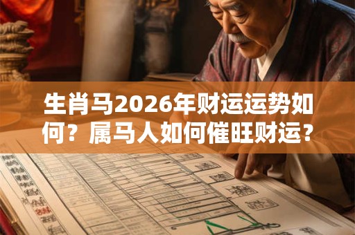 生肖马2026年财运运势如何?属马人如何催旺财运? 生肖马2026年财运运势如何?属马人如何催旺财运?