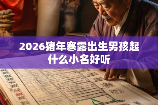 2026猪年寒露出生男孩起什么小名好听