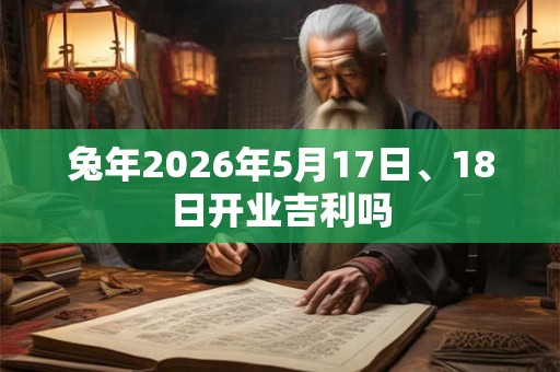 兔年2026年5月17日、18日开业吉利吗 兔年2026年5月17日、18日开业吉利吗