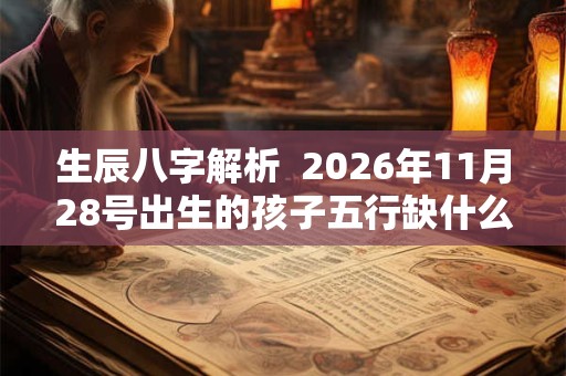 生辰八字解析 2026年11月28号出生的孩子五行缺什么 生辰八字解析 2026年11月28号出生的孩子五行缺什么