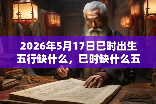 2026年5月17日巳时出生五行缺什么，巳时缺什么五行