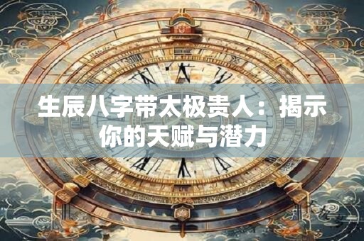 生辰八字带太极贵人：揭示你的天赋与潜力