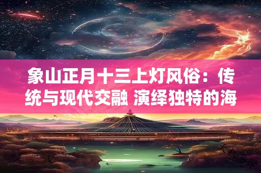 象山正月十三上灯风俗：传统与现代交融 演绎独特的海洋文化
