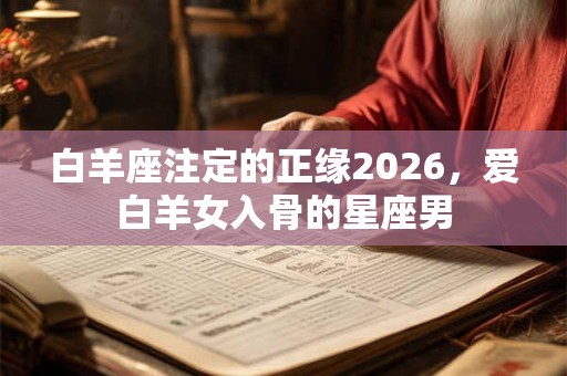 白羊座注定的正缘2026，爱白羊女入骨的星座男