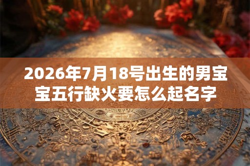 2026年7月18号出生的男宝宝五行缺火要怎么起名字 2026年7月18号出生的男宝宝五行缺火要怎么起名字