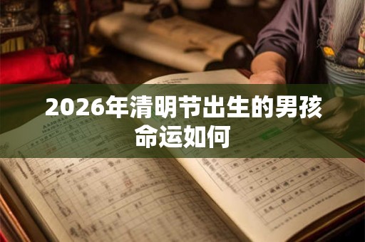 2026年清明节出生的男孩命运如何 2026年清明节出生的男孩命运如何