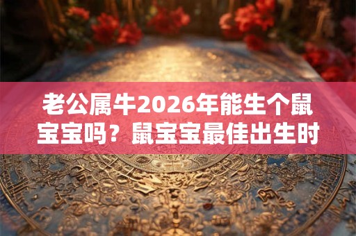 老公属牛2026年能生个鼠宝宝吗？鼠宝宝最佳出生时间？