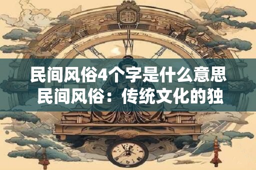 民间风俗4个字是什么意思 民间风俗：传统文化的独特魅力