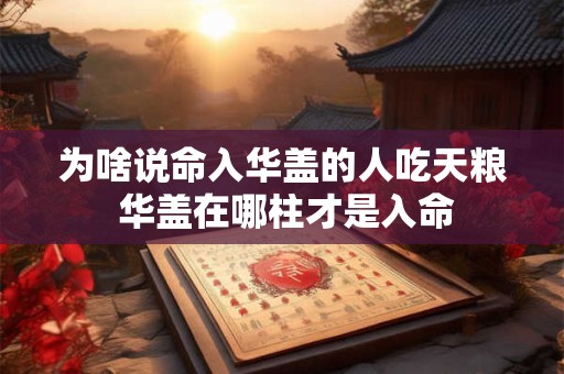 为啥说命入华盖的人吃天粮 华盖在哪柱才是入命